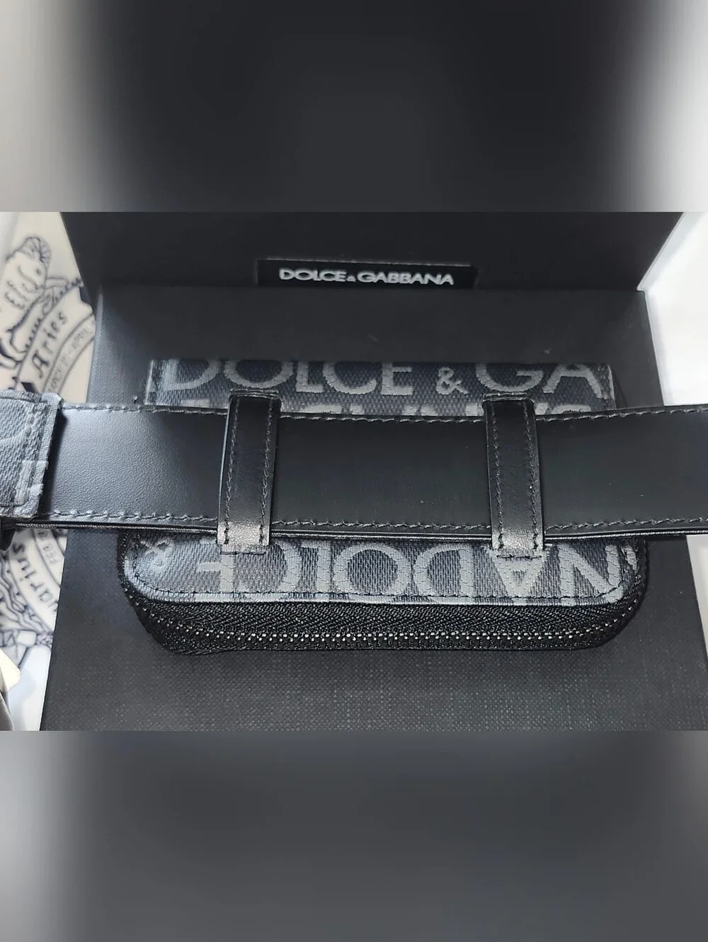 Authentic Dolce & Gabbana DG Logo Coated Jacquard Belt kit